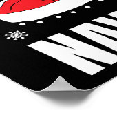 Christmas Feliz Navidad Santa Sombrero Funny Gesch Poster (Ecke)