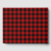 Christmas Fence Buffalo Plaid Baby Shower Gästebuch (Rückseite)