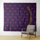 Christmas | Festbaum | Lila Hintergrund Wandteppich (Beispiel (Horizontal))