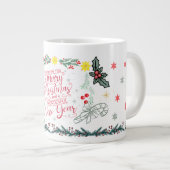Christmas festival wishes mug Jumbo-Tasse (Vorderseite Rechts)