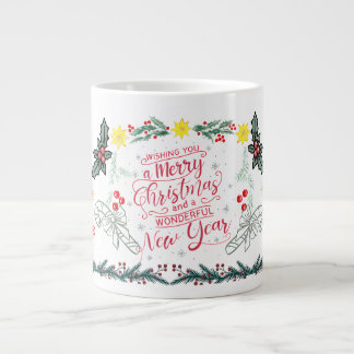 Christmas festival wishes mug Jumbo-Tasse