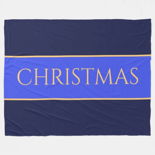 CHRISTMAS Festivals Chic Elegante Blaue Marmorstre Fleecedecke (Vorderseite (Horizontal))