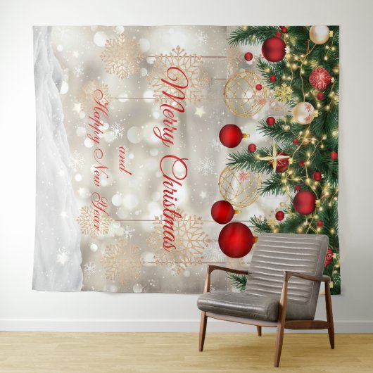Christmas Festive Backdrop Wandteppich (Beispiel (Horizontal))