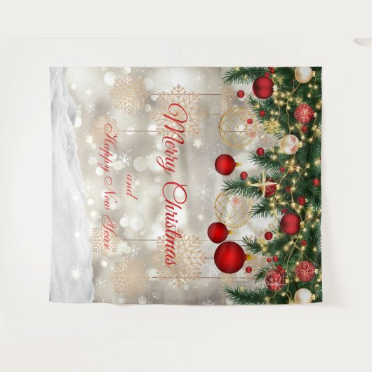 Christmas Festive Backdrop  Wandteppich (Vorderseite (Horizontal))