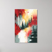 Christmas Festive Colors Frequency Abstract Winter Leinwanddruck (Vorderseite)