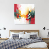 Christmas Festive Colors Frequency Abstract Winter Leinwanddruck (Insitu (Schlafzimmer))
