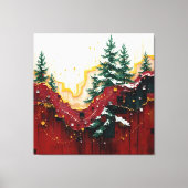 Christmas Festive Colors Frequency Abstract Winter Leinwanddruck (Vorderseite)