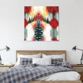 Christmas Festive Colors Frequency Abstract Winter Leinwanddruck (Insitu (Schlafzimmer))