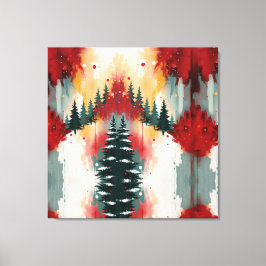Christmas Festive Colors Frequency Abstract Winter Leinwanddruck