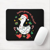 Christmas Festive Goose On The Loose Silly Goose X Mousepad (Mit Mouse)