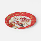 🎅Christmas Festive Holiday Decoration Ornament Pappteller (Schrägansicht)