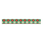 Christmas | Festive Plaid with Santa’s Reindeer Ripsband (Vorderseite)