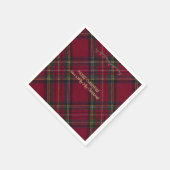 Christmas Festive Red Plaid Serviette (Ecke)