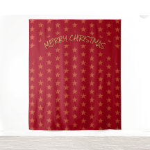 Christmas | festlich | Gold Stars | ROT Hintergrun