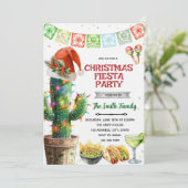Christmas Fiesta party Invitation Einladung (Stehend Vorderseite)