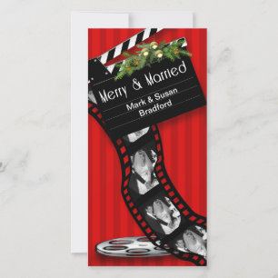 CHRISTMAS FILM STRIP - LEERE,VERHEIRATETE FEIERTAGSKARTE