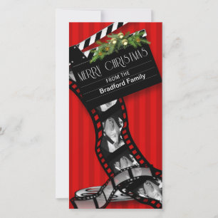 CHRISTMAS FILMSTRIP - NAME/FOTO-EINFÜGEN FEIERTAGSKARTE