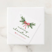 Christmas Fir Bow Favor Tag Geschenkanhänger (Beispiel)
