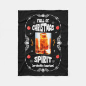 Christmas Fir Tree With Bourbon Ugly Xmas Bourbon Fleecedecke (Vorderseite)