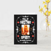 Christmas Fir Tree With Bourbon Ugly Xmas Bourbon Karte (Gelbe Blume)