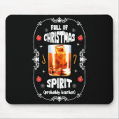 Christmas Fir Tree With Bourbon Ugly Xmas Bourbon Mousepad (Vorne)