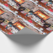 CHRISTMAS FIREPLACE GESCHENKPAPIER (Ecke)