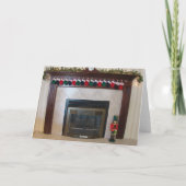 Christmas Fireplace/Hearth Feiertagskarte (Rückseite)