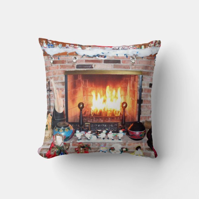 CHRISTMAS FIREPLACE KISSEN (Vorderseite)