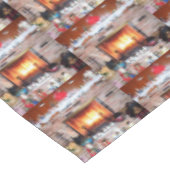 CHRISTMAS FIREPLACE TISCHDECKE (Schrägansicht)