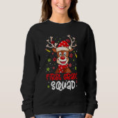 Christmas First Grade Squad Reindeer Xmas Teacher Sweatshirt (Vorderseite)