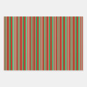 Christmas Fish Santa Hats Red Green Plaid Stripes Geschenkpapier Set (Vorderseite 3)