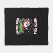 Christmas Fisherman Fishing Funny Cooler Weihnacht Fleecedecke (Vorderseite (Horizontal))