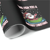 Christmas Fisherman Fishing Funny Cooler Weihnacht Geschenkpapier (Rolleneckpunkt)