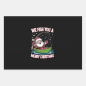 Christmas Fisherman Fishing Funny Cooler Weihnacht Geschenkpapier Set (Vorderseite)