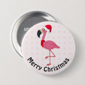 Christmas Flamingo 3 Zoll Round Button (Vorne & Hinten)