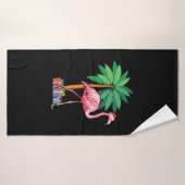 Christmas Flamingo Badehandtuch (Badehandtuch)