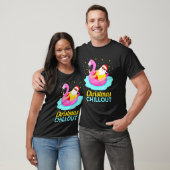 Christmas Flamingo Chillout Design T-Shirt (Unisex)