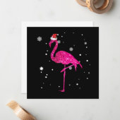 Christmas Flamingo Essential Mitteilungskarte (Vorderseite/Rückseite Beispiel)