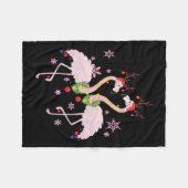Christmas Flamingo Fleecedecke (Vorderseite (Horizontal))