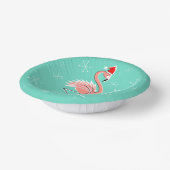 Christmas Flamingo Frohe Weihnachten Pappteller (Gewinkelt)