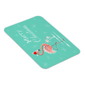 Christmas Flamingo Frohe Weihnachtsmagnet flexibel Magnet (Rechte Seite)