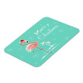 Christmas Flamingo Frohe Weihnachtsmagnet flexibel Magnet (Linke Seite)
