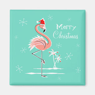 Christmas Flamingo Frohe Weihnachtsmagnet Platz Magnet