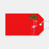 Christmas Flamingo Geschenkanhänger (Vorderseite (Horizontal))