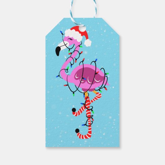 Christmas Flamingo Geschenkanhänger (Rückseite)