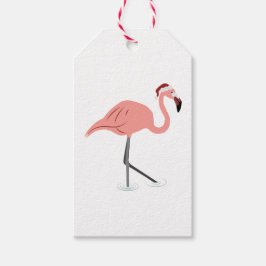 Christmas Flamingo Geschenkanhänger