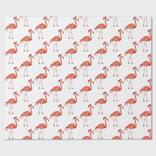 Christmas Flamingo Geschenkpapier (Flach)