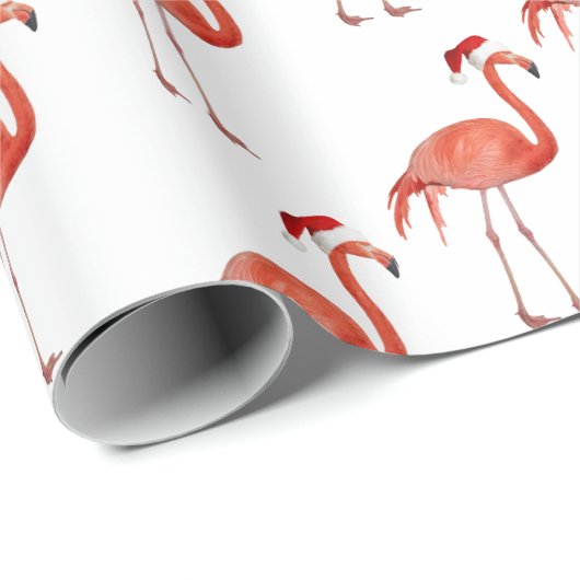 Christmas Flamingo Geschenkpapier (Rolleneckpunkt)