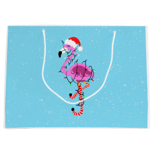 Christmas Flamingo Große Geschenktüte
