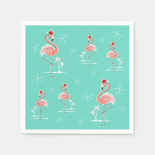 Christmas Flamingo Group Papier Serviette (Vorderseite)